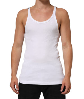 Dolce & Gabbana White Sleeveless Round Neck Tank Top T-shirt