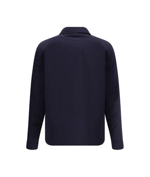 Brunello Cucinelli Blue Nylon Full-Length Jacket