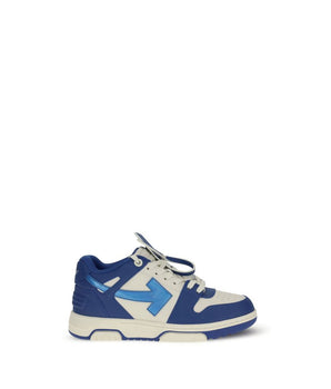 Off-White Blue Leather Chunky Sneakers
