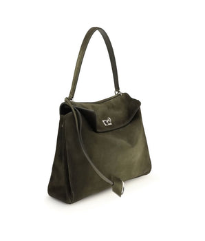 Balenciaga Green Calf Leather Bos Taurus Shoulder Bag