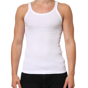 Dolce & Gabbana White Sleeveless Round Neck Tank Top T-shirt