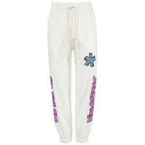Comme Des Fuckdown White Cotton Women Sweatpant