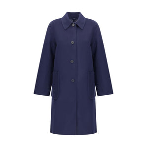 Tory Burch Blue Wool Coat