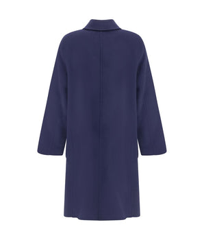 Tory Burch Blue Wool Coat