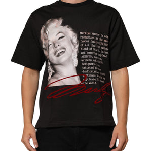 Dolce & Gabbana Black Marilyn Monroe Cotton Crew Neck T-shirt