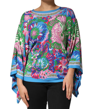 Dolce & Gabbana Multicolor Floral Printed Tunic Blouse Top