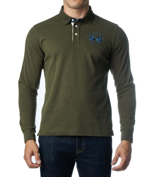 La Martina Green Cotton Polo Shirt
