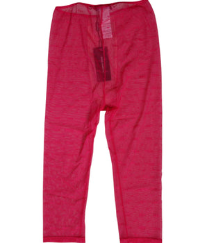 Dolce & Gabbana Fuchsia Logo Lace Tight Midi Trousers Underwear