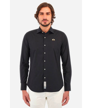 La Martina Blue Cotton Shirt