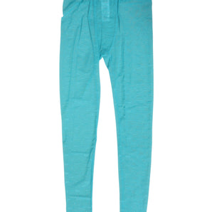 Dolce & Gabbana Light Blue Nylon Logo Lace Leggings Pants Underwear