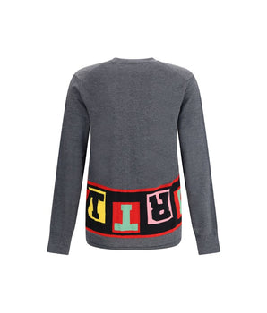 Comme Des Garçons Gray Marabou Sweatshirt