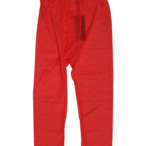 Dolce & Gabbana Red Logo Lace Tight Midi Trousers Underwear