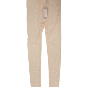 Dolce & Gabbana Beige Nylon Stretch Logo Lace Leggings Underwear