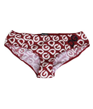 Dolce & Gabbana Bordeaux DG Logo Slip Bottom Brief Underwear