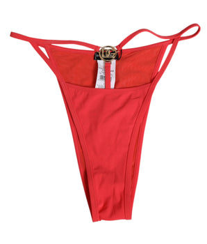 Dolce &amp; Gabbana Red Nylon Stretch Thong Brief Panty Underwear