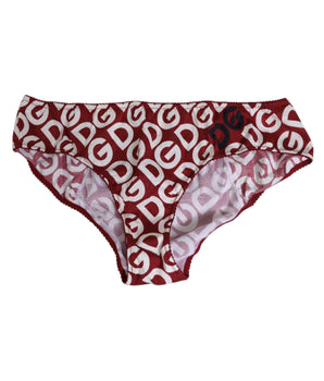 Dolce &amp; Gabbana Bordeaux DG Logo Slip Bottom Underwear