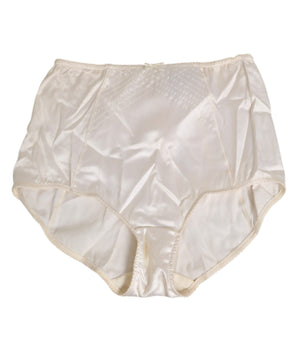 Dolce &amp; Gabbana Off-White Silk High-Waist Girdle Underwear
