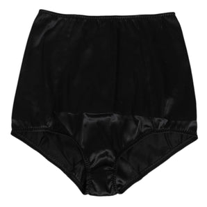 Dolce & Gabbana Black Silk Stretch High Waist Girdle Underwear