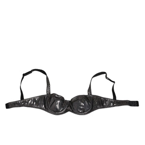 Dolce & Gabbana Black Acetate Stretch Balconette Bra Underwear