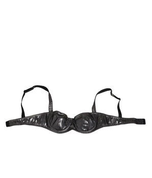 Dolce & Gabbana Black Acetate Stretch Balconette Bra Underwear