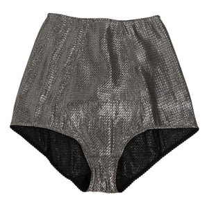 Dolce & Gabbana Gray Silk Stretch Slip Girdle Panty Underwear