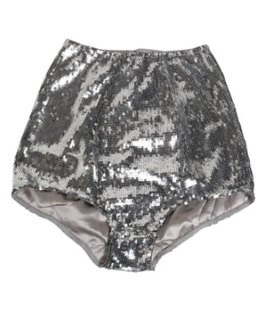 Dolce &amp; Gabbana Silver Nylon Sequined Slip Girdle Panty Underwear