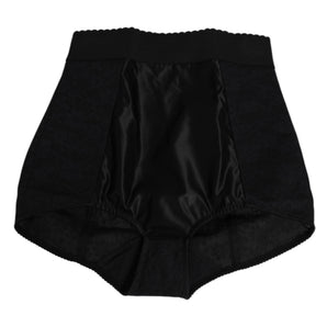 Dolce & Gabbana Black Nylon High Waist Short Panty Underwear