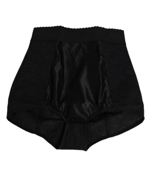 Dolce & Gabbana Black Nylon High Waist Short Panty Underwear