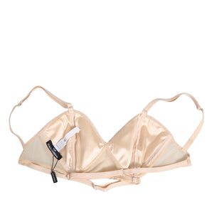 Dolce & Gabbana Beige Nylon Triangle Soft Cup Brassiere Underwear