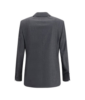 Ami Paris Gray Fleece Wool Blazer