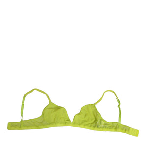 Dolce & Gabbana Yellow Green Nylon Soft Cup Brassiere  Underwear
