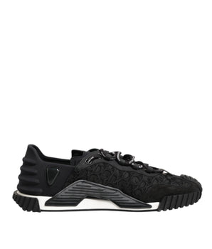 Dolce & Gabbana Black Logo Lace Low Top NS1 Sneaker Shoes