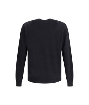 Fendi Black Fleece Wool Sweatshirt