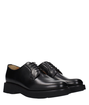 Church's Black Leather Oxfords And Derbies