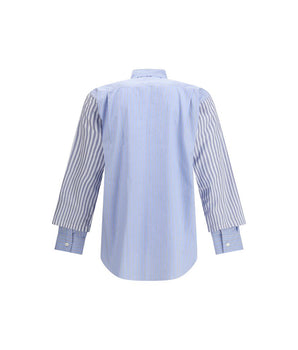 Comme Des Garçons Light Blue Cotton Pattern Shirt