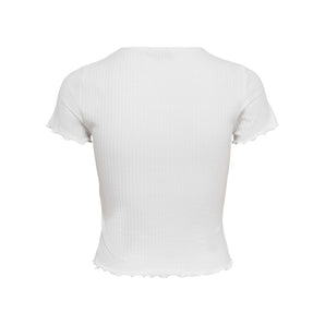 Only White Polyester T-Shirt