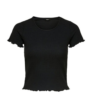 Only Black Polyester T-Shirt