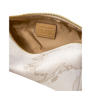 Alviero Martini Prima Classe White Cotton Clutch Bag