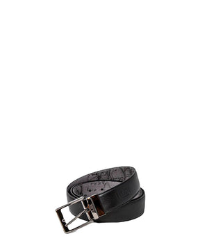 Alviero Martini Prima Classe Black Leather Regular Belt