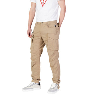 Replay Beige Cotton Relaxed Fit Jeans