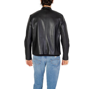 Armani Exchange Black Polyester Jackets & Coat