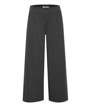 ICHI Gray Recycled Polyester Flared Pants
