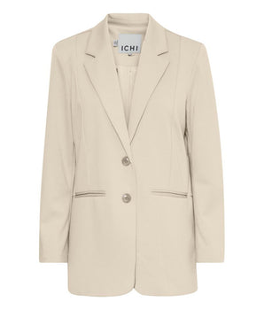 ICHI Beige Recycled Polyester Blazer