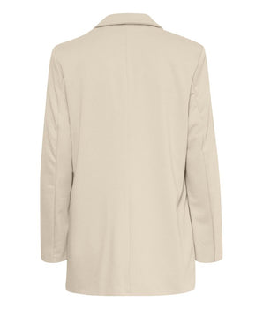 ICHI Beige Recycled Polyester Blazer