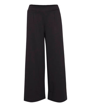 ICHI Black Recycled Polyester Flared Pants