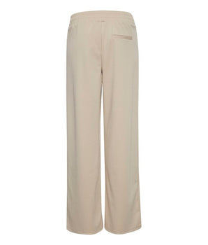 ICHI Beige Recycled Polyurethane Casual Pants