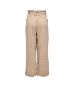 Only Beige Viscose Casual Pants