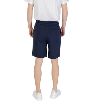 Hugo Boss Blue Cotton Bermuda Shorts