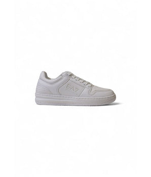 EA7 Emporio Armani White Polyester Athletic Sneakers