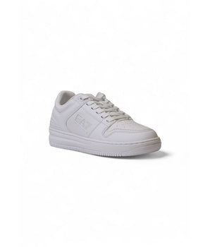 EA7 Emporio Armani White Polyester Athletic Sneakers